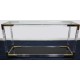 Gold Console Table with Glass Top and Mirror Base