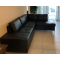 Vegan Leather Sofa Sectional Black