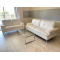 Vegan Leather Sofa and Loveseat (White)