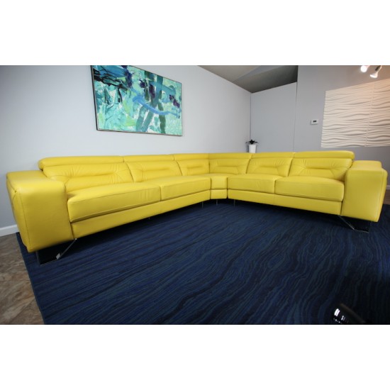 Sofa Sectional, Yellow Leather Sectional