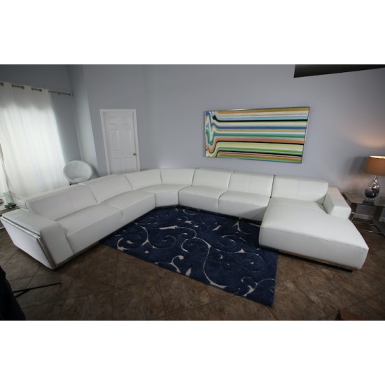 White Leather Sofa Sectional With Chaise