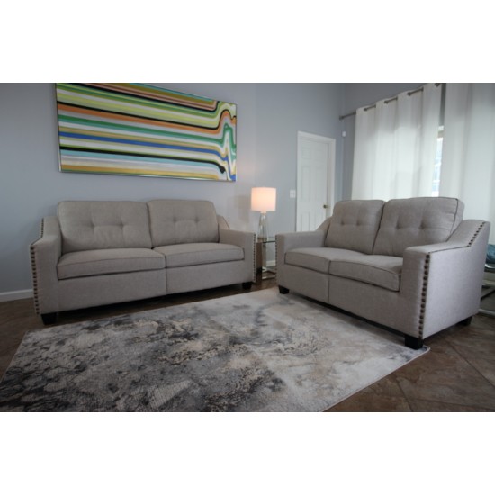 Beige sofa & love seat set