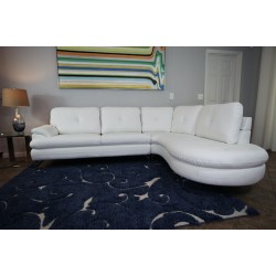 White Withstandwear Sofa Sectional and Chaise