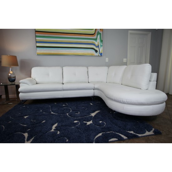 White Withstandwear Sofa Sectional and Chaise