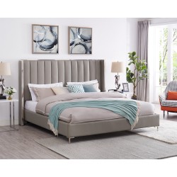 Vegan leather Bed King, Gray