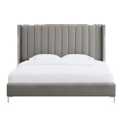 Vegan leather Bed King, Gray