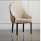 Two-Tone Dining Chair Off White & Brown