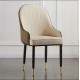 Two-Tone Dining Chair Off White & Brown