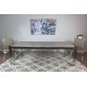 GRAY Ash Wood Top Dining table with Stainless Steel Legs