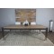 OAK Ash Wood Top Dining table with Stainless Steel Legs