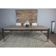 OAK Ash Wood Top Dining table with Stainless Steel Legs