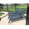 Polywood Lounge Chair, Blue/Slate Gray