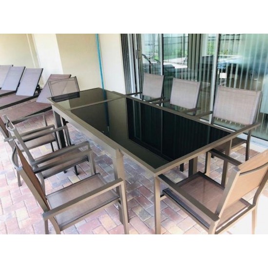 Outdoor Extension Table Glass Top